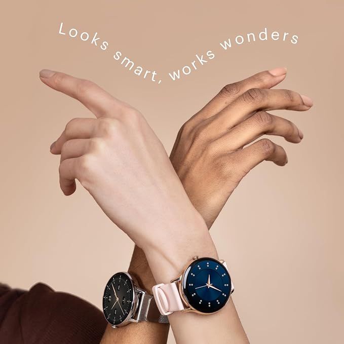 Noise Twist Go Round dial Smartwatch with BT Calling, 1.39" Display, Metal Build, 100+ Watch Faces, IP68, Sleep Tracking, 100+ Sports Modes, 24/7 Heart Rate Monitoring (Gold Link) - Image 3