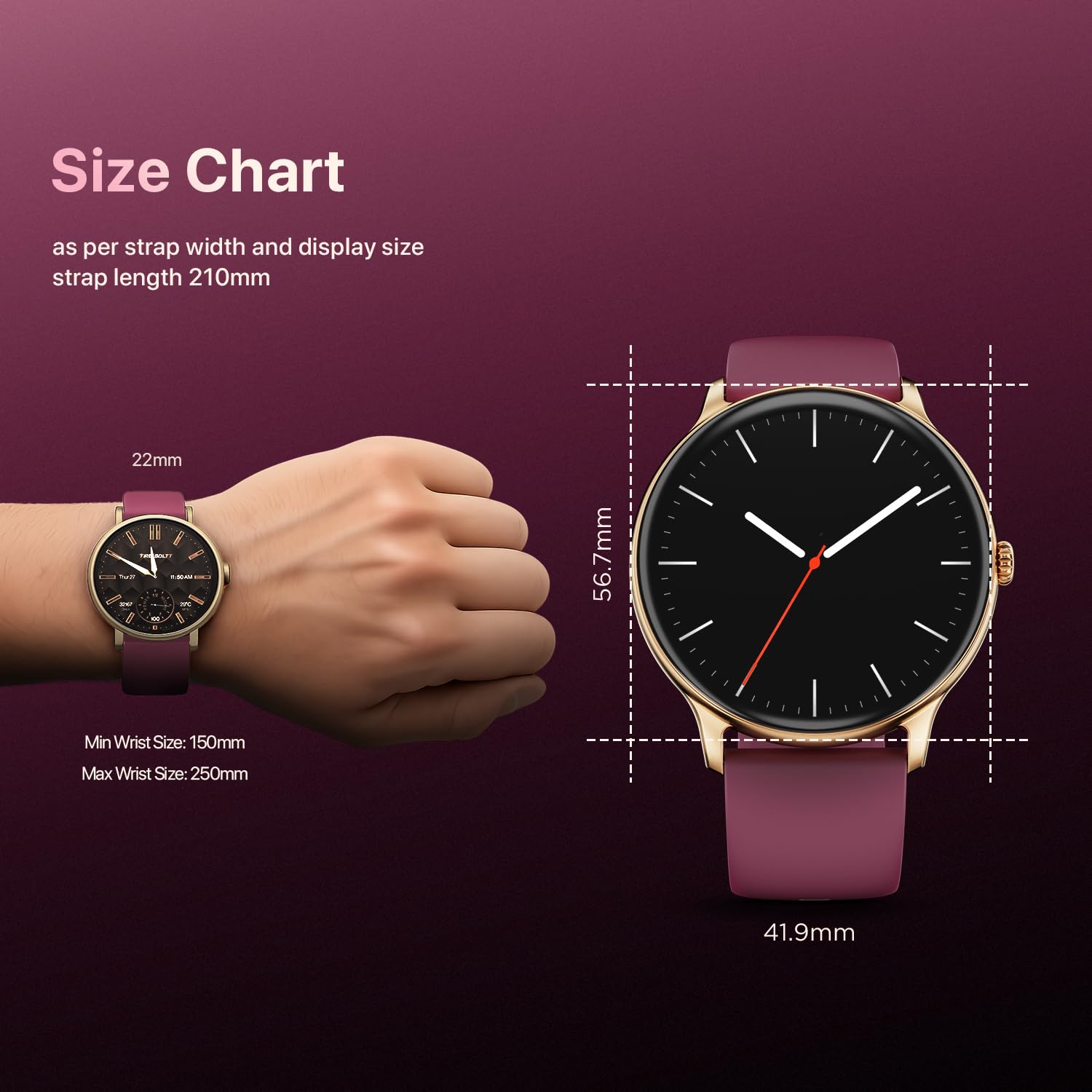 Fire-Boltt Phoenix Pro Round Smart Watch 1.39" HD Display with Bluetooth Calling, AI Voice Assistant, SpO2 & Heart Rate Monitor, 120+ Sports Modes, IP67 Waterproof Smartwatch for Men & Women - Brown - Image 2