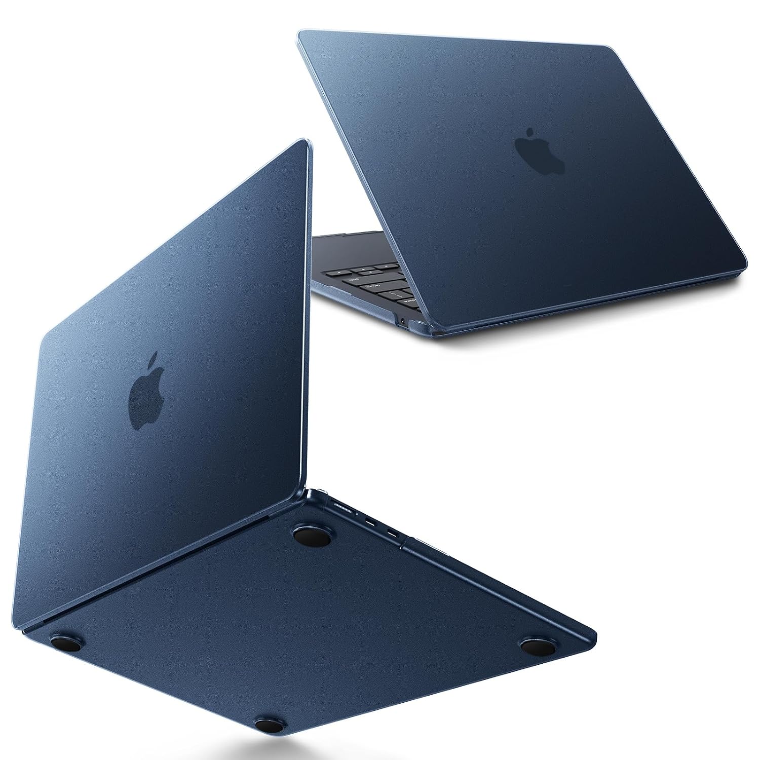 EooCoo Case for MacBook Air M5 13 inch Cover M4-M2 2026-2022 Match Midnight | Compatible for Apple Mac Air 13.6" M5 M4 M3 M2 Invisible Original Texture Frosted Hard Shell Laptop Protection Accessories - Image 2