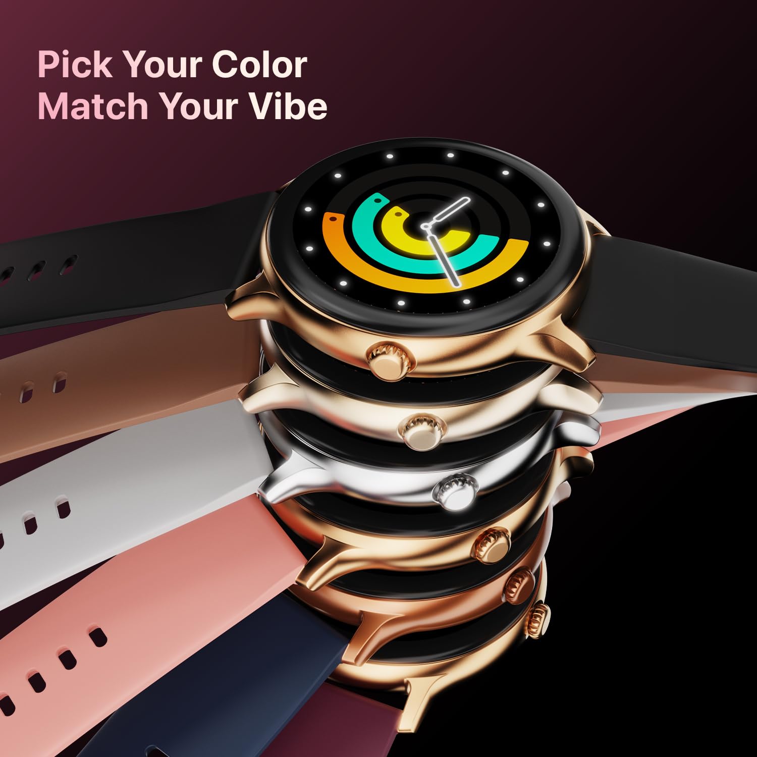 Fire-Boltt Phoenix Pro Round Smart Watch 1.39" HD Display with Bluetooth Calling, AI Voice Assistant, SpO2 & Heart Rate Monitor, 120+ Sports Modes, IP67 Waterproof Smartwatch for Men & Women - Brown - Image 5