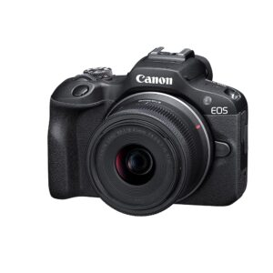 Canon EOS R100 24.1 MP Mirrorless Camera (Black) with RF-S18-45mm f/4.5-6.3 is STM Optical Zoom Lens | 4k Video