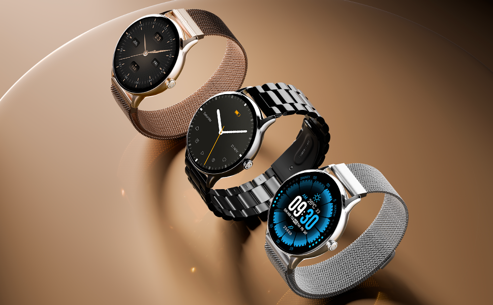 Noise Twist Go Round dial Smartwatch with BT Calling, 1.39" Display, Metal Build, 100+ Watch Faces, IP68, Sleep Tracking, 100+ Sports Modes, 24/7 Heart Rate Monitoring (Gold Link) - Image 6
